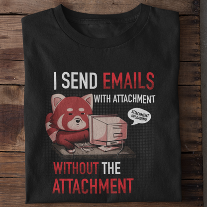 I send emails with attachment without the attachment T-shirt